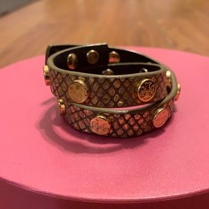 Tory Burch snakeskin wrap bracelet